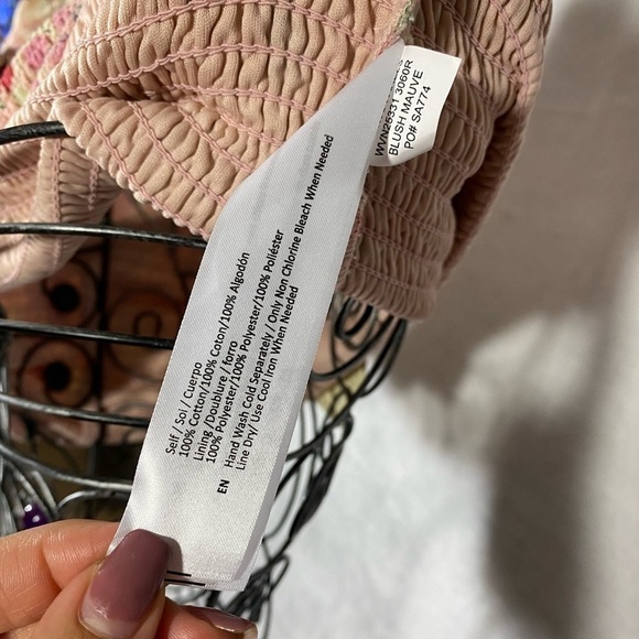 NWT Band of Gypsies mauve puff sleeve crop top size M - Picture 8 of 10